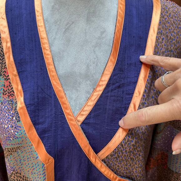 Vintage 1980s Maggie Shepherd Australia Tunic Blouse Asymmetrical Top M oversize - Picture 10 of 10